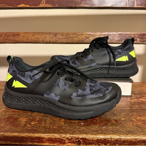 Go Ruck Rough Runner Midnight Frogskin Acid Lime Shoes Running Athletic Sneakers - Picture 1 of 9